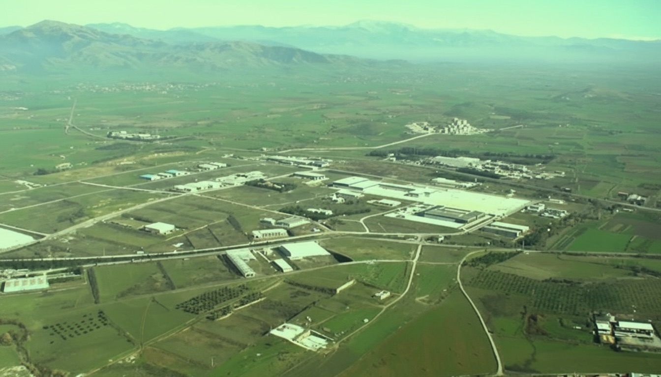 Unsere Fabrik in der Türkei - Drohnenansicht des TOSBİ Industriegebiets